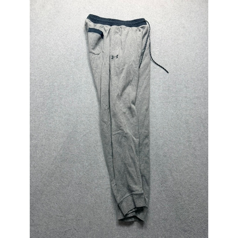 Under Armour Mens Gray Rival Fleece Joggers Sweatpants Contrast Waistband Medium